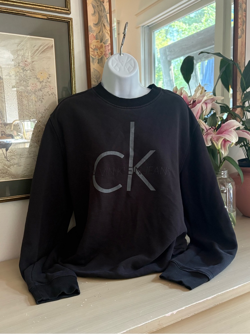 Calvin Klein Jeans Black CK Logo Crewneck Sweatshirt